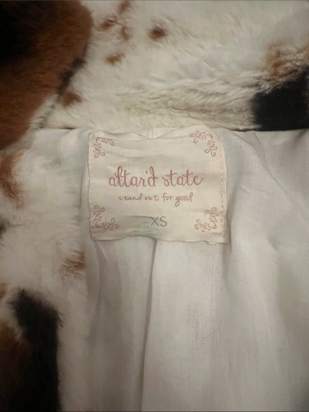 Altar’d State Cow Print Plush Jacket - Picture 2 of 2
